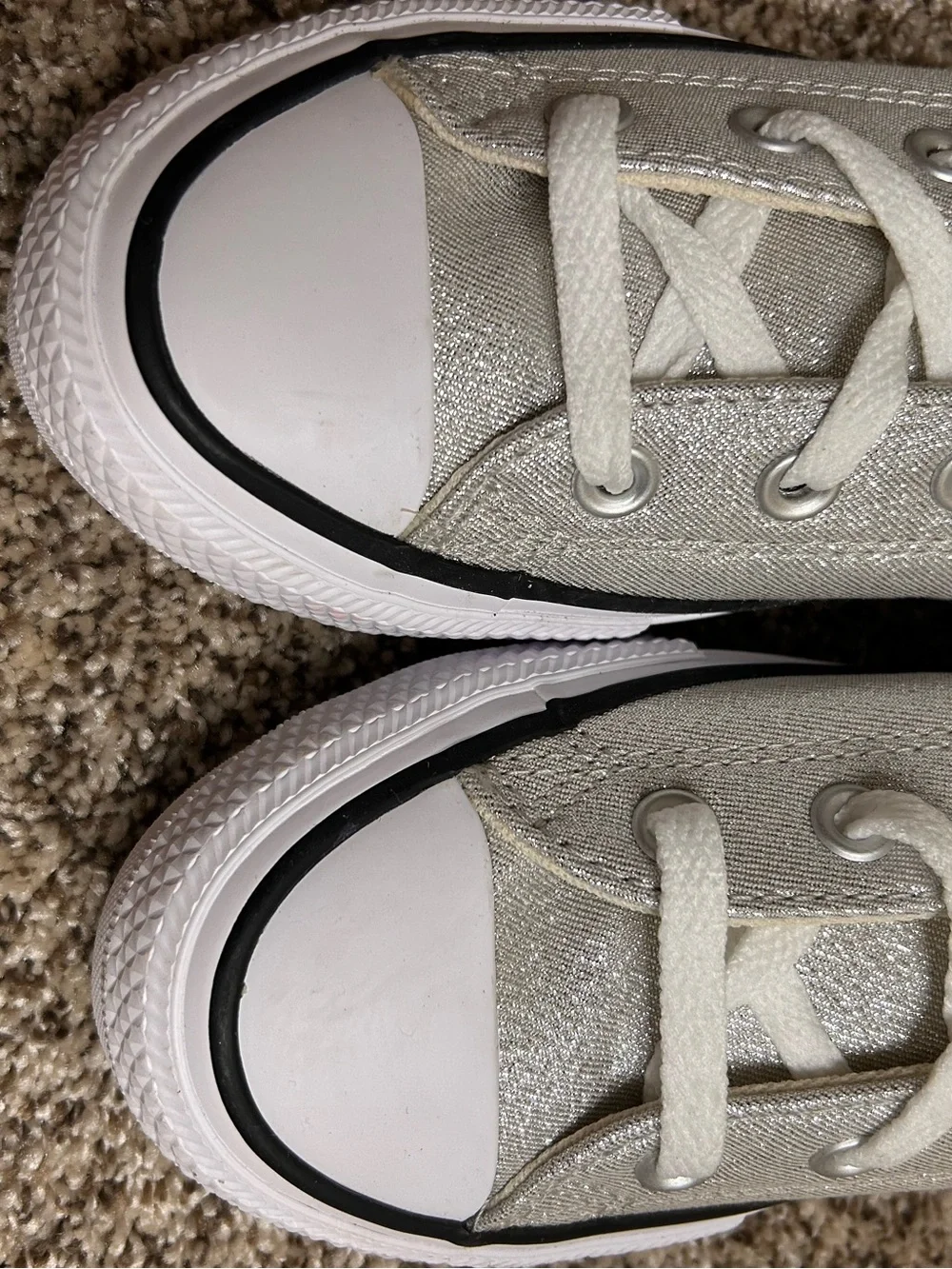 NWT Converse CTAS Street Slip Barely Grey Silver Metallic Sneakers Size 4 Kids